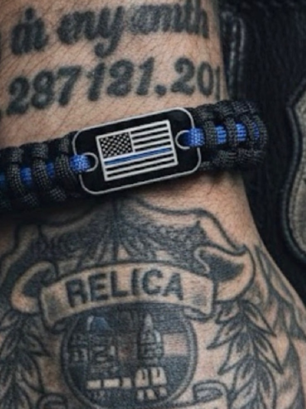 Thin Blue Line Paracord  Survival Bracelet police Law enforcement